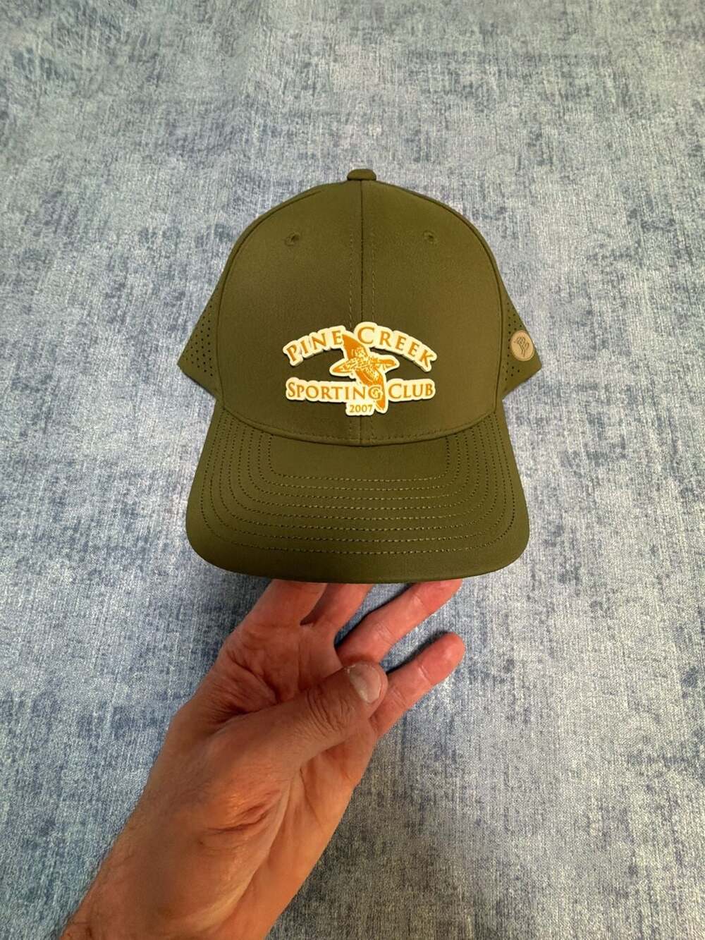 Branded Bills Pine Creek Sporting Club 2007 Olive Green Performance Hat